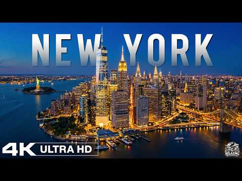 New York 2026 4K 🌃 City Night Walk, Manhattan Skyline & Times Square Lights