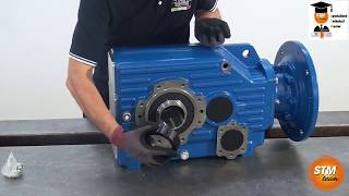 ASSEMBLING STM TEAM BEVEL HELICAL GEARBOXES WITH INPUT MOTOR FLANGE AND QUICK LOCKING DEVICE