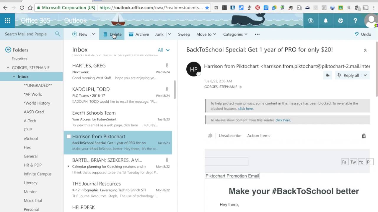 Office 365 Outlook Folders Organizing Email YouTube Office 365 Outlook Folders Organizing Email YouTube
