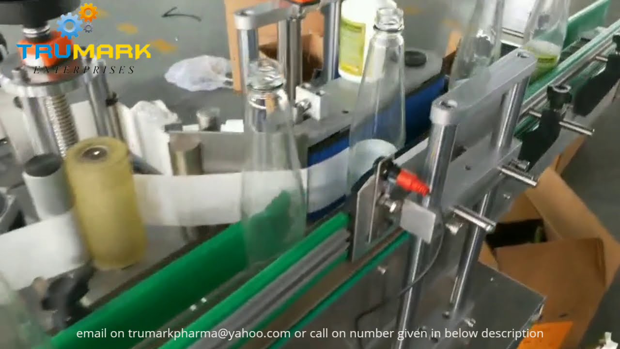 Automatic Round Bottle Labeling Machine - YouTube