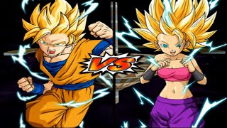 Goku SSJ2  vs Caulifla SSJ2 & Kale 💥 | 1vs2 | DBZ BT 4 BETA 13 ISO ps2 | Teclado PC 🖥