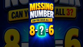 Missing Number Challenge| 3 Math Puzzles | Addition, Subtraction, and Multiplication
