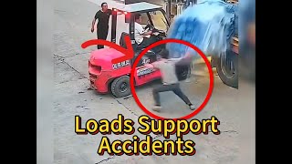 Forklift Accidents Caused byTrying to Support Falling Loads | Forklift Fails | Workplace Accidents