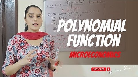 Polynomial Function and Power rule || Microeconomics || Mathematical economics