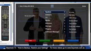 Beyonwiz T3 Backup and Restore Settings screenshot 1