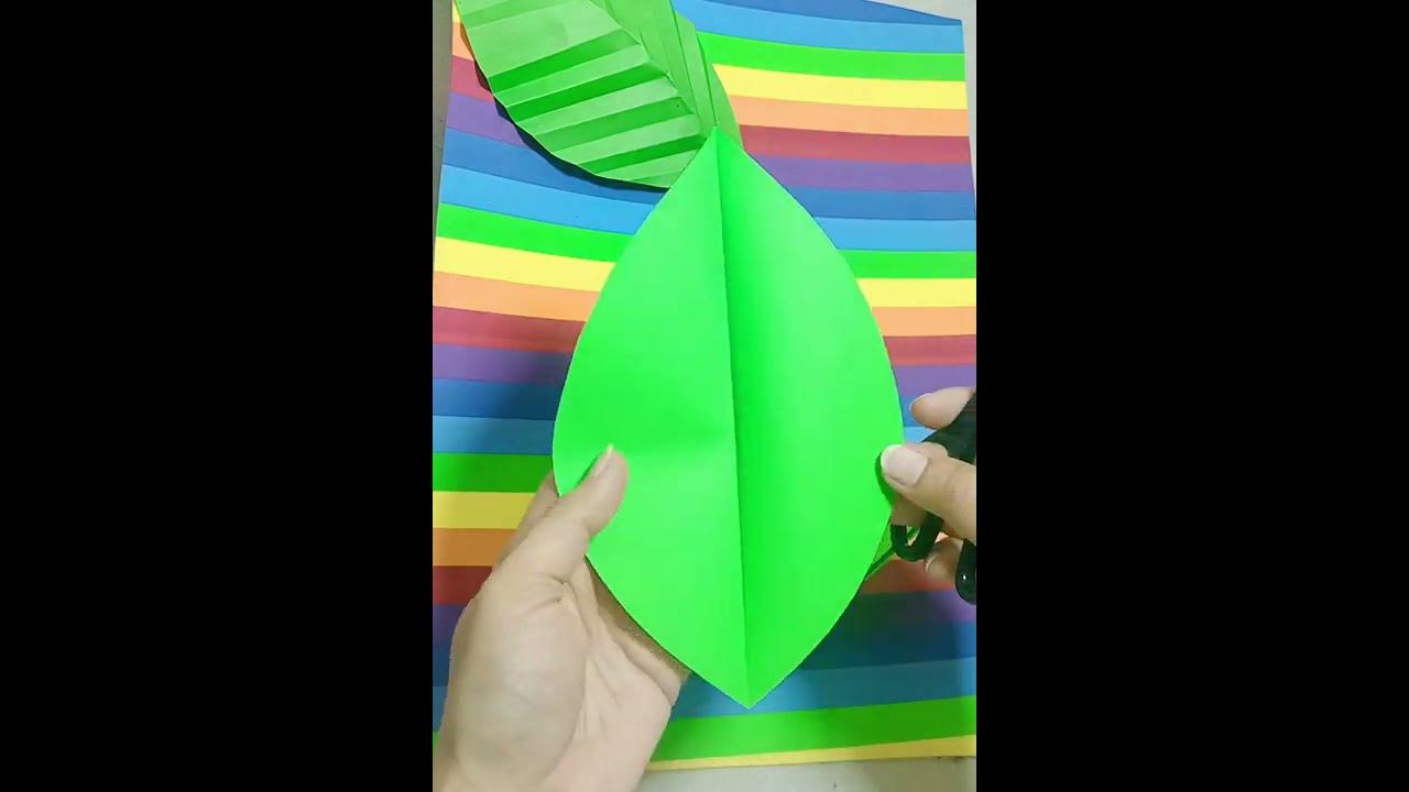 How to make paper leaves easy Paper Leaf Making DIY YouTube