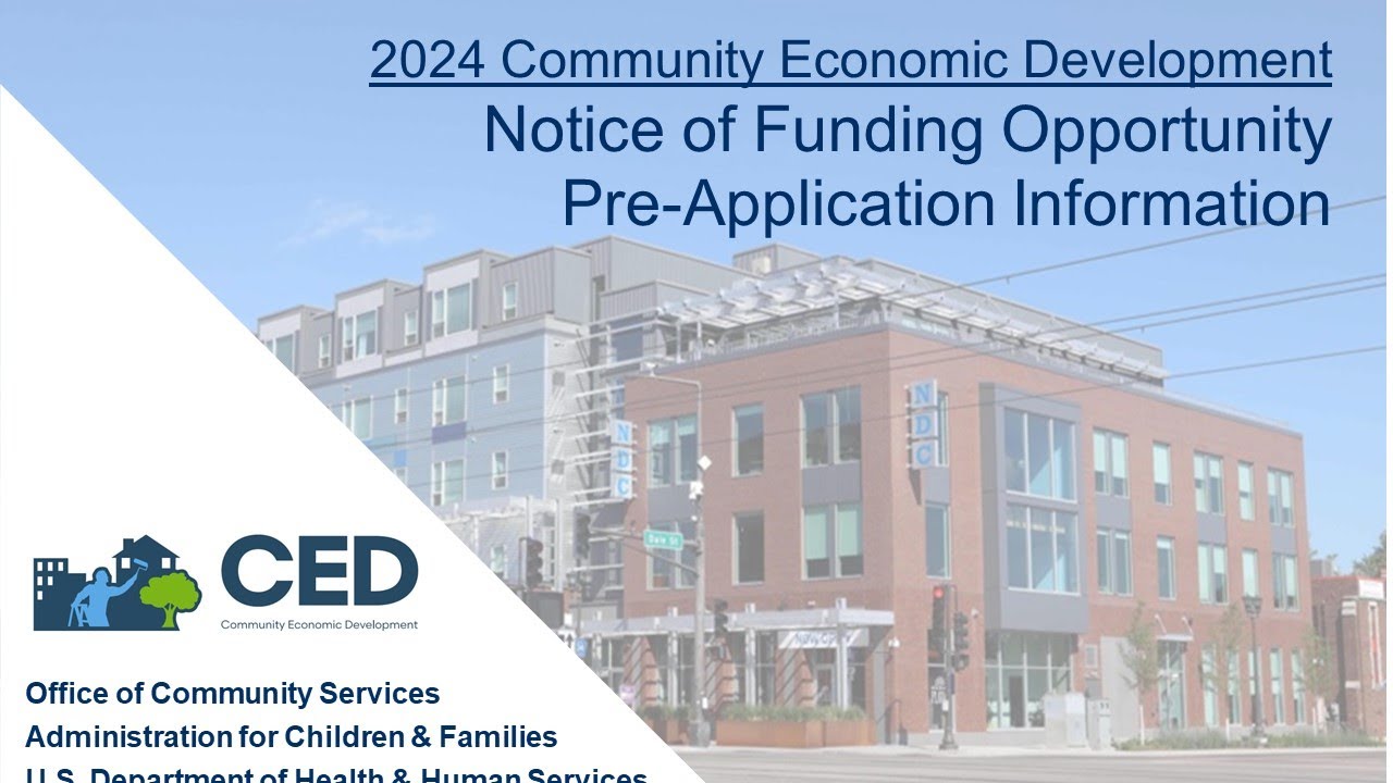2024 Community Economic Development Notice of Funding Opportunity Pre ...