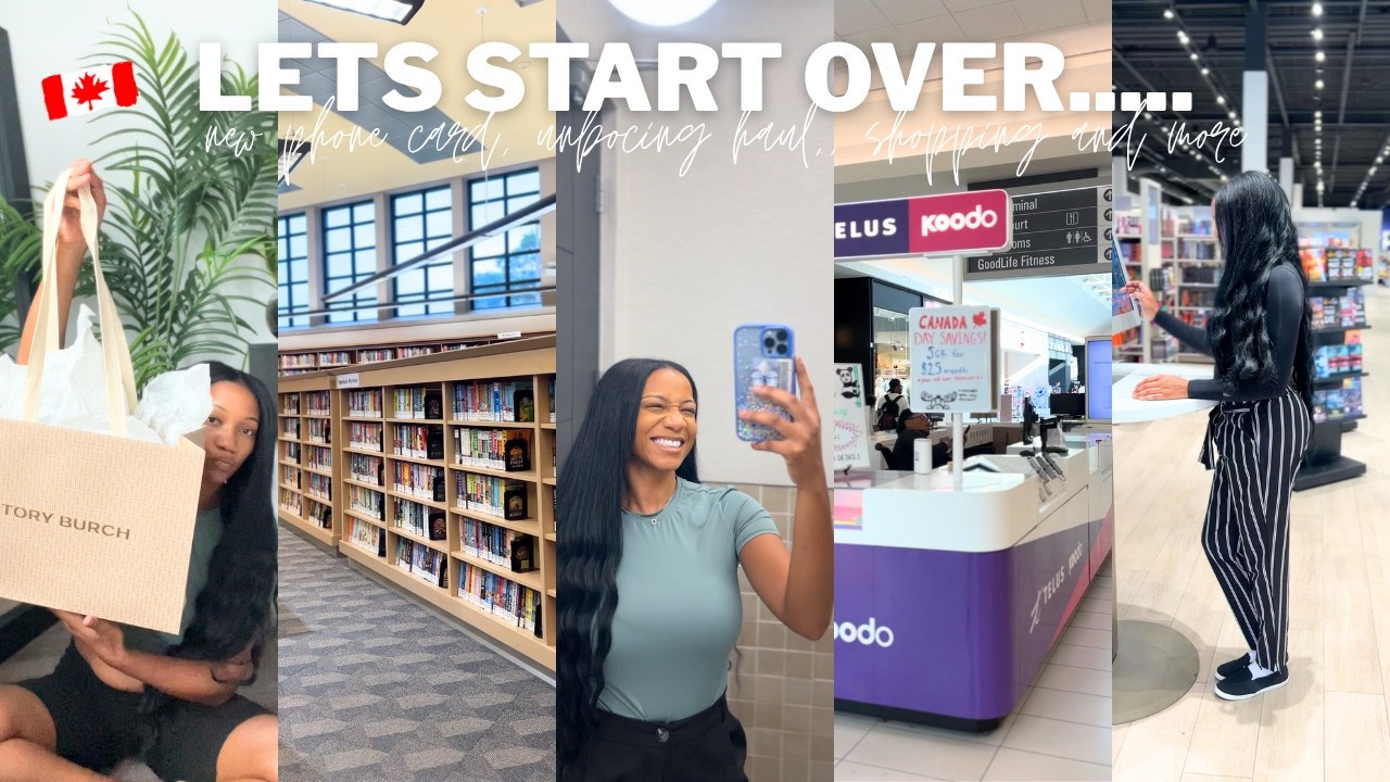STARTING MY LIFE OVER IN TORONTO- y I moved, tory birch haul, E-Sim, shopping, hair update & vlog