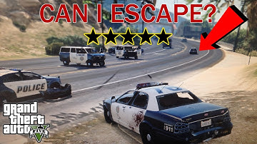 Escaping 5 STAR WANTED LEVEL in GTA 5 | NO CHEAT CODE | Surviving 5 Star Wanted level