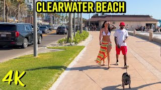 Sunny Summer Afternoon At Clearwater Beach Florida 4K Walking Tour