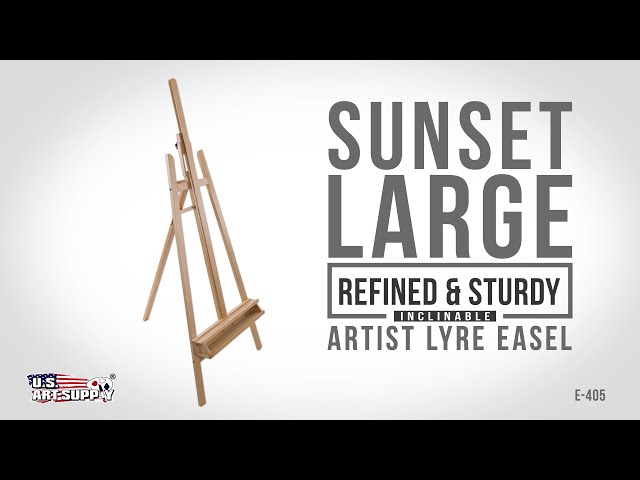 US Art Supply Easel Sunset Inclinable Wood Artist Lyre Easel