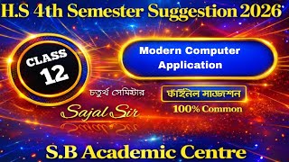 Hs Class 12 4th Semester Modern Computer Application suggestion 2026