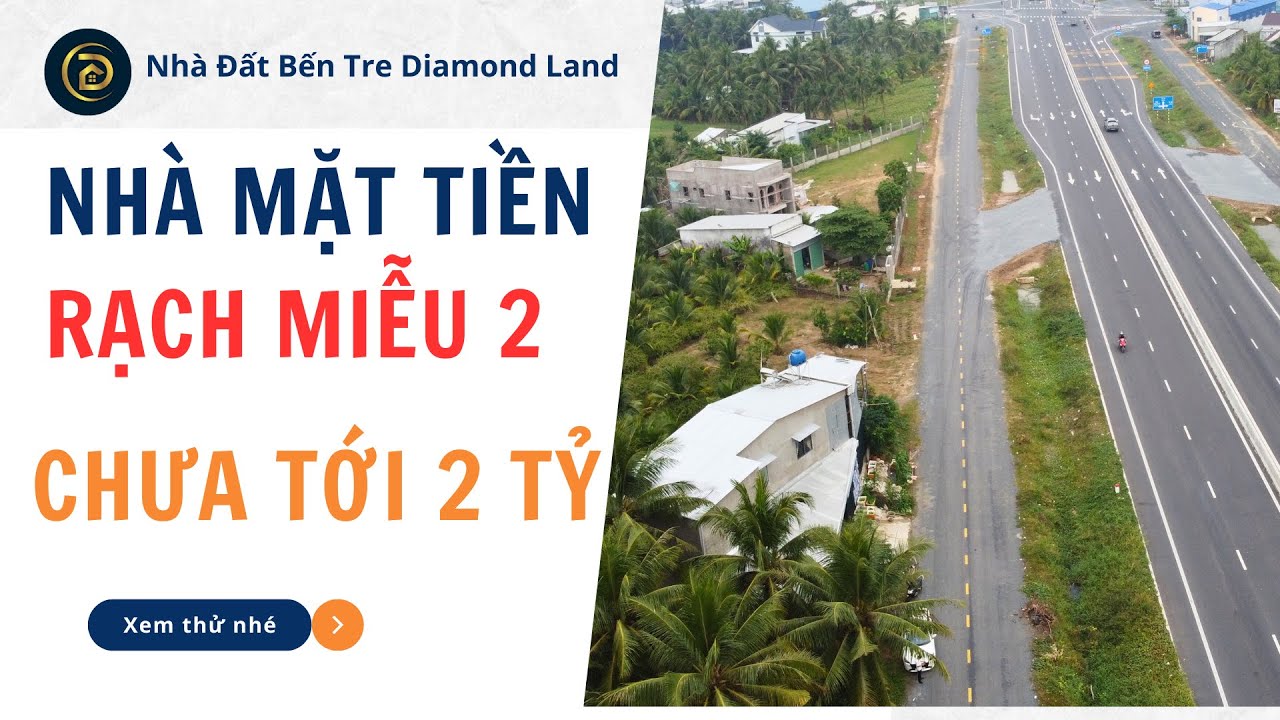 (Chủ đã bán) nhà mặt tiền 1 trệt 1 lầu đường gom Rạch Miễu 2 gần nút giao thông ql57c