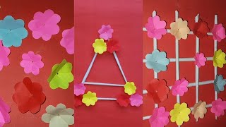 3 Unique Paper Flower wall Hanging/How to make Handmade Flower wall Hanging/Wall Hanging/DIY Flower
