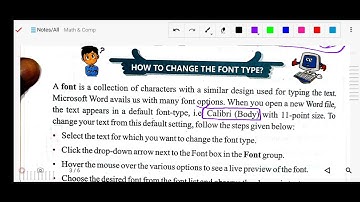 Computer Class 4 Ch4 (Formatting a Document in Word 2016) Part1