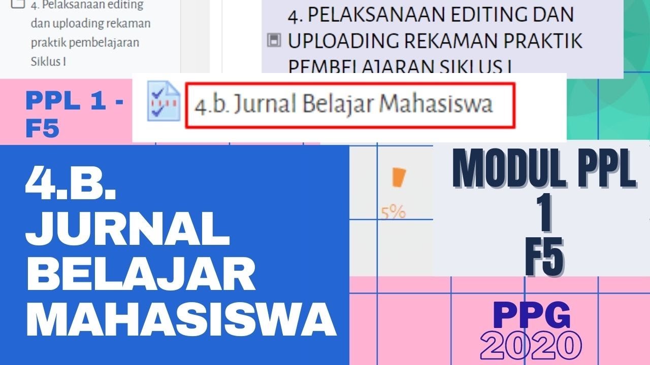 Modul Ppl 1 4 B Jurnal Belajar Mahasiswa Ppg 2020 Youtube