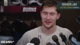 INSIDE THE LOCKER ROOM: Avs erase THREE GOAL deficit and ADVANCE to conference final