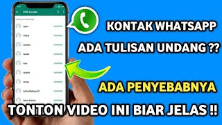 Kontak wa Ada tulisan Undang ?? Begini penyebabnya