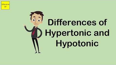 Differences of Hypertonic and Hypotonic