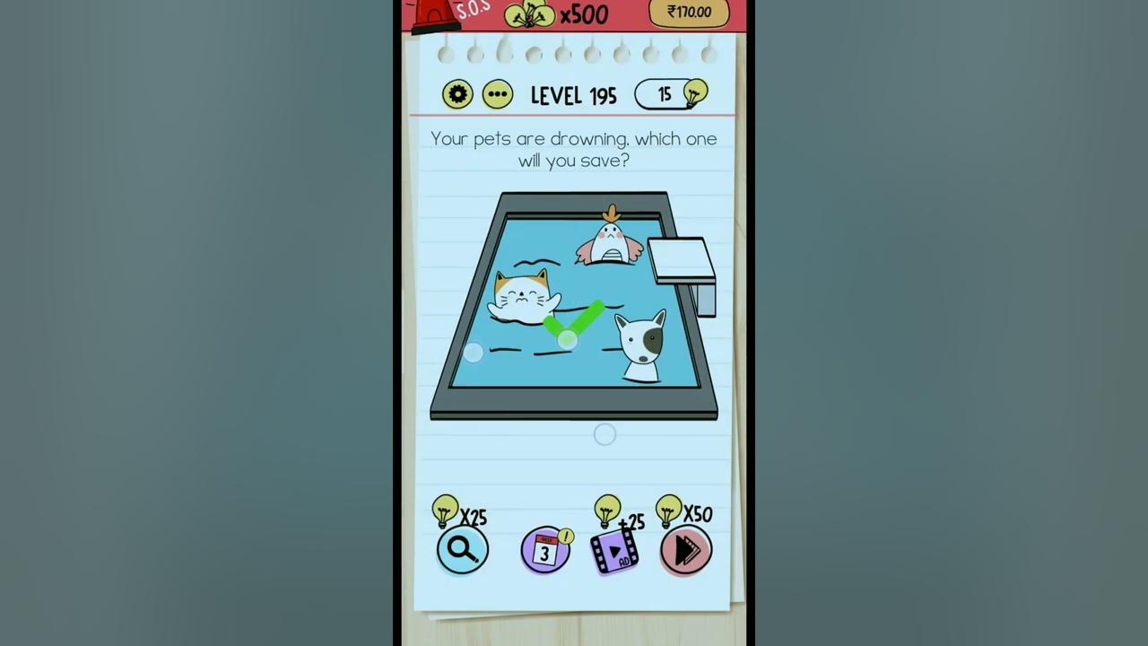 Brain test level-195 - YouTube