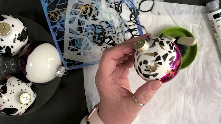 Hand Stenciled Ornaments DIY by Nancy Curry