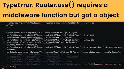 TypeError: Router.use() requires middleware function but got a Object | Express Node JS Error Solved