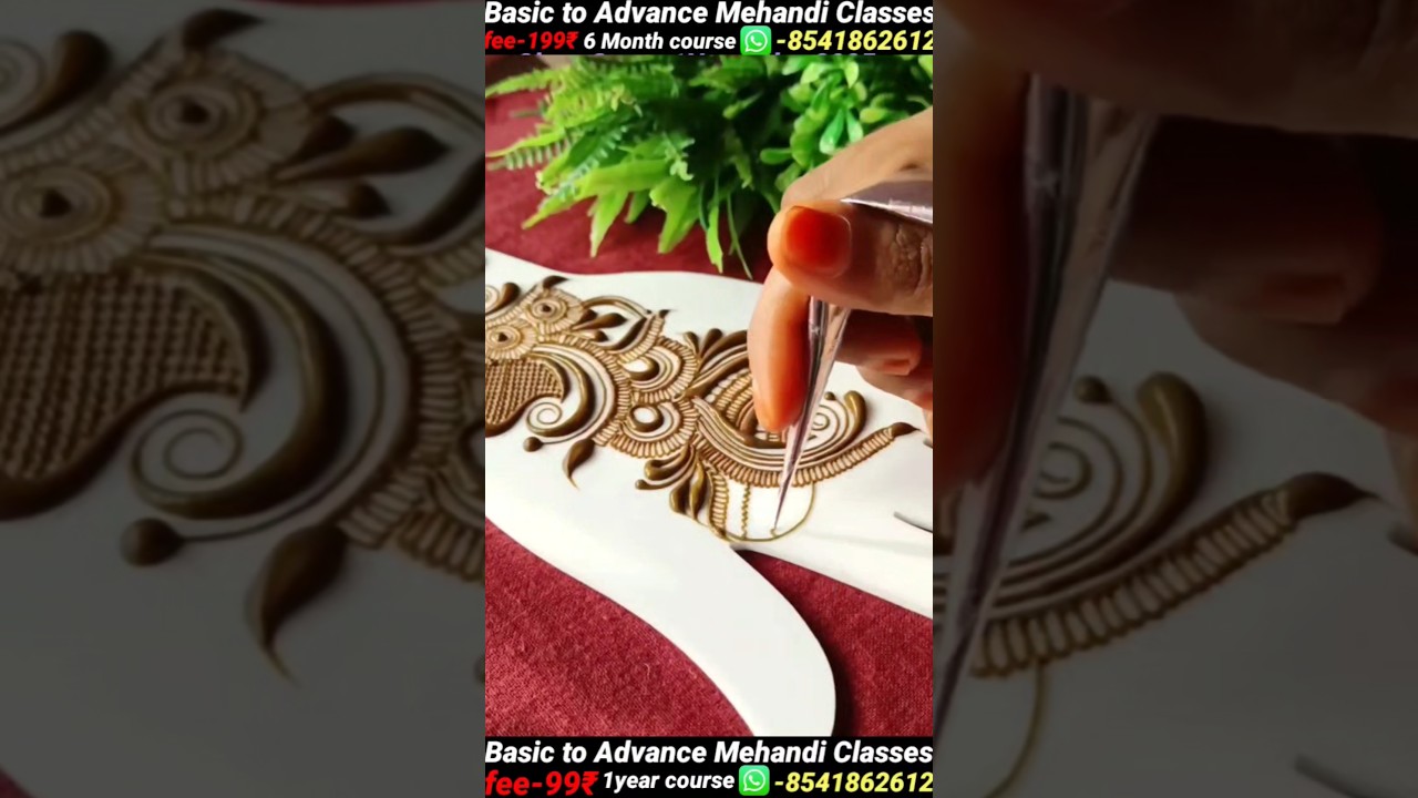 Leaf + circle flower pattern mehndi designs art // new stylish wedding mehndi designs 2025 