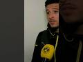 Sancho interview after win 📢