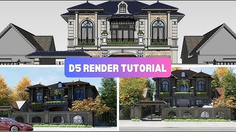 How to render Cinematic  Architectural  Visualization of a Modern Villa in D5 render full tutorial