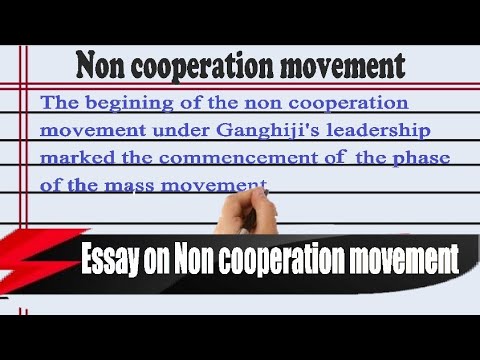 write an essay on non cooperation movement