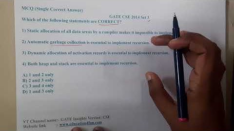 GATE CSE 2014 SET 3 Q || C PROGRAMMING  ||Data Structure || GATE Insights Version: CSE