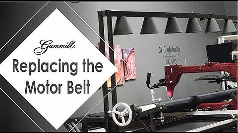Replacing Gammill Motor Belt