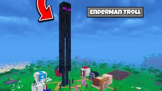 ENDERMAN HEYKEL TROLL KÖYE GELDİ !!  BalonCraft #420  Minecraft