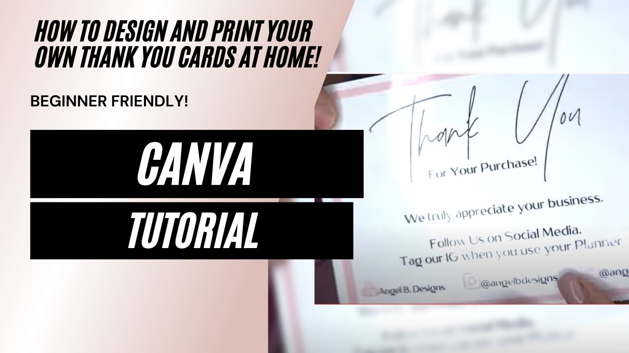 Canva Tutorial: How to Design and Print DIY Thank You Cards Using Canva ...
