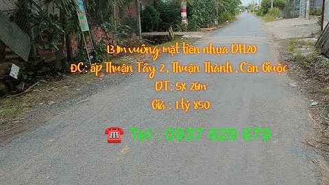 131m ONT mặt tiền DH20 Thuận Thành Cần Giuộc Long An giá 1 tỷ 850tr