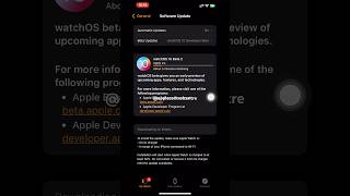 How to install Watch OS 10 beta in apple watch 4 and above #watchos10 #applewatch #beta #watchosbeta screenshot 2