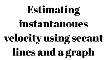 Estimating instantaneous velocity using adjacent secant lines