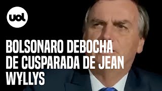 Bolsonaro debocha de cusparada de Jean Wyllys contra ele: 'Cusparada  engravidante' - YouTube