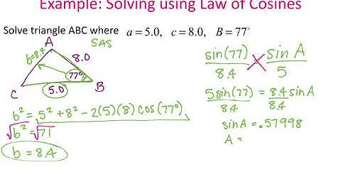 Precalc 6.2 Law of Cosines