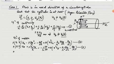 Fluid Dynamics: Flow through Circular Cylinder