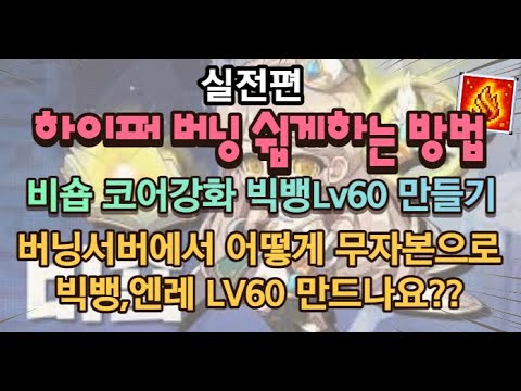 메이플] 하이퍼 버닝 무자본 비숍 쉽게 코어강화 빅뱅 Lv 60만들기 실전편 - YouTube