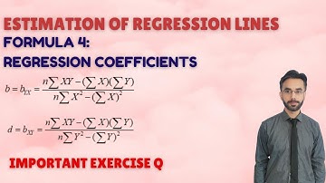 Estimation of Regression Lines | Formulas 4 | Important Ex Q | Statistics | CH 6 | LEC 12 | HSSC