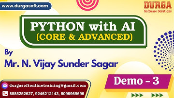 PYTHON with AI tutorials || Demo - 3 || by Mr. N. Vijay Sunder Sagar On 11-09-2025 @6AM (IST)