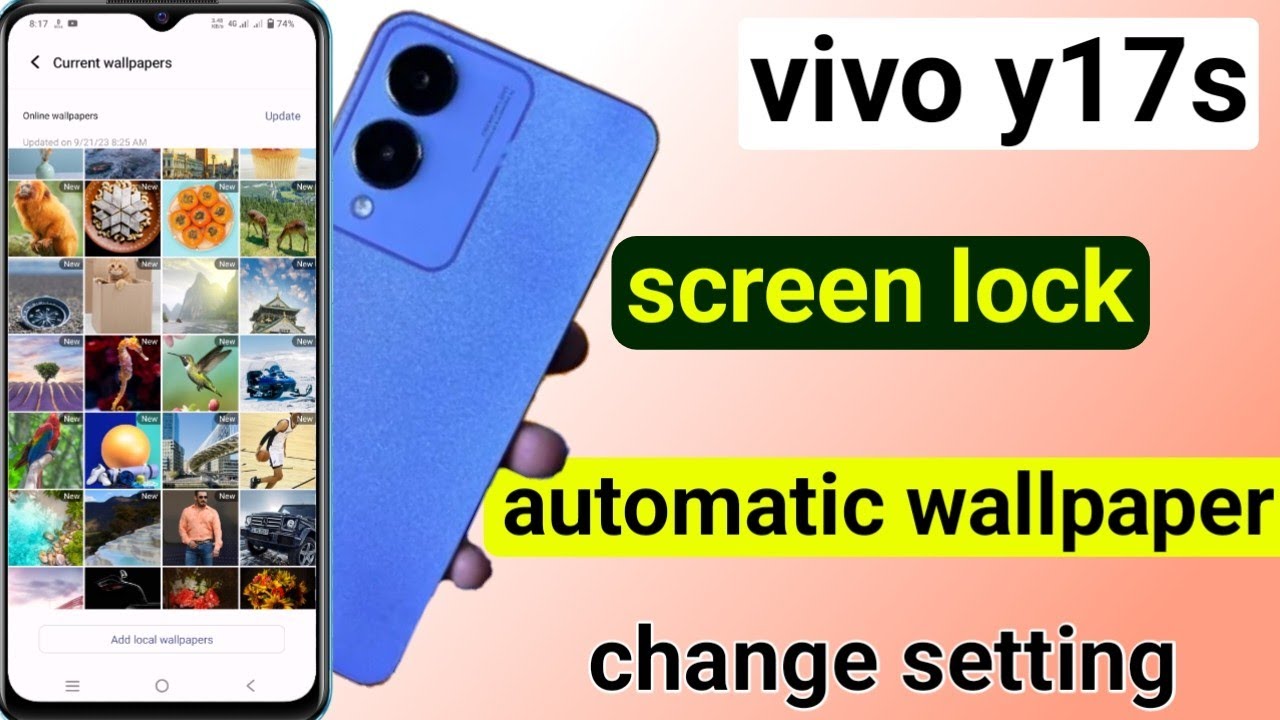 vivo y17s screen lock auto change wallpaper vivo y17s me screen lock