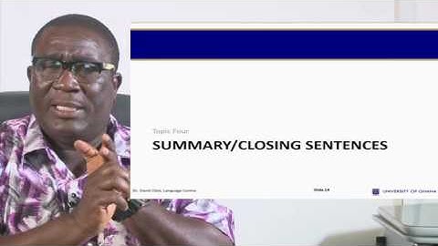 UGRC 110: SESSION 5- PARAGRAPH STRUCTURE