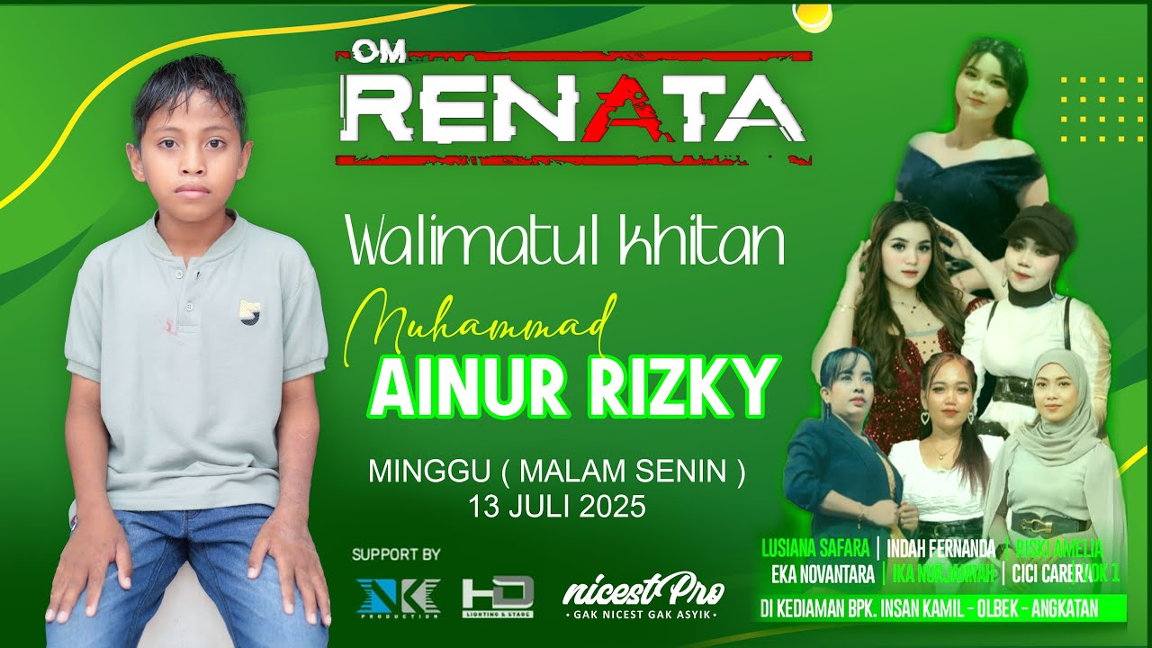 LIVE OM. RENATA DUSUN OLBHEK DESA ANGKATAN, TASYAKKURAN M. AINUR RIZKY, MINGGU 13 JULI 2025