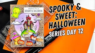 Spooktacular Halloween Window Card with an Adorable Stamp Set