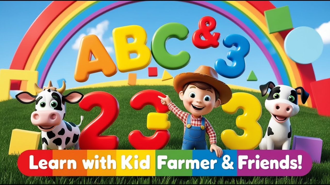 ABCs, 123s & More! | Fun Learning Song with Kid Farmer