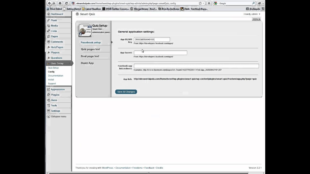 Facebook Application - Quiz