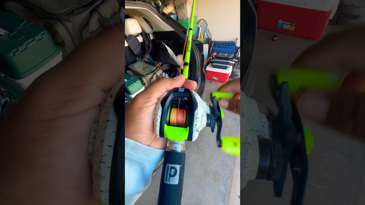 Spooling multicolor braided line on baitcaster